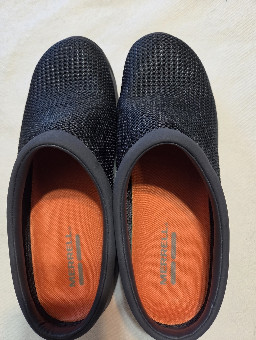 Merrell Women's  Navy Blue Mesh Slip-On Shoes with Orange Insole. Sz 9 - Picture 4 of 6